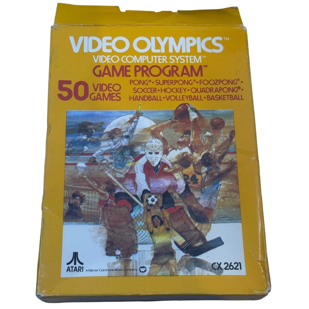 Atari 2600 Video Olympics CX2621 CIB 1978 Game Complete Box‎ Manual Vintage